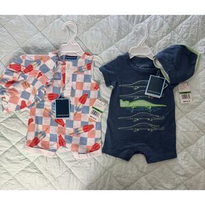 ANDY & EVAN 3-6 Months 2 piece Boys Set - 2 Sets